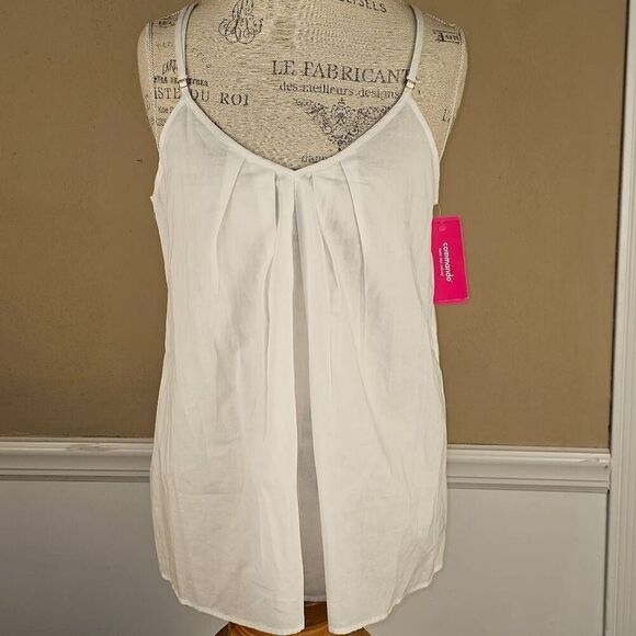 NWT Commando Womens White Cotton Voile Cami Medium - Picture 1 of 3